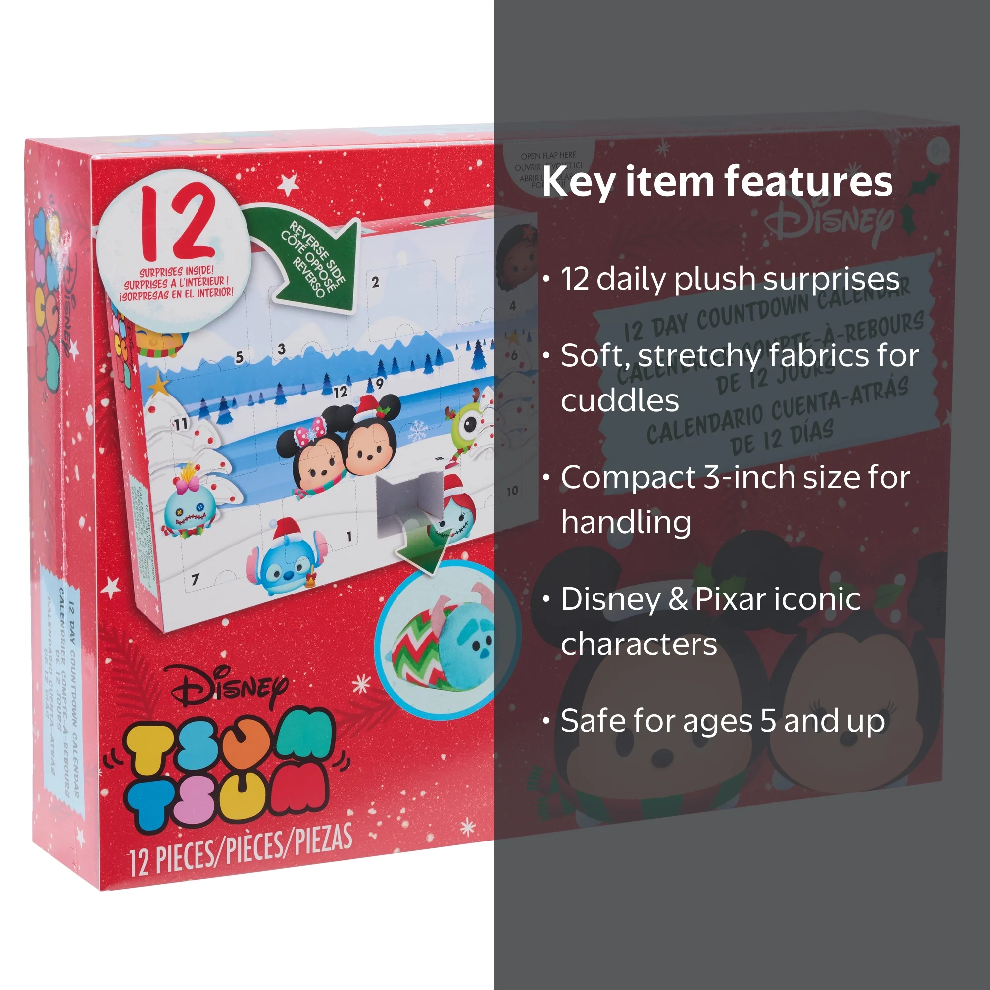 Disney Tsum Tsum Advent Calendar, Collectible Holiday 3 inch Plush