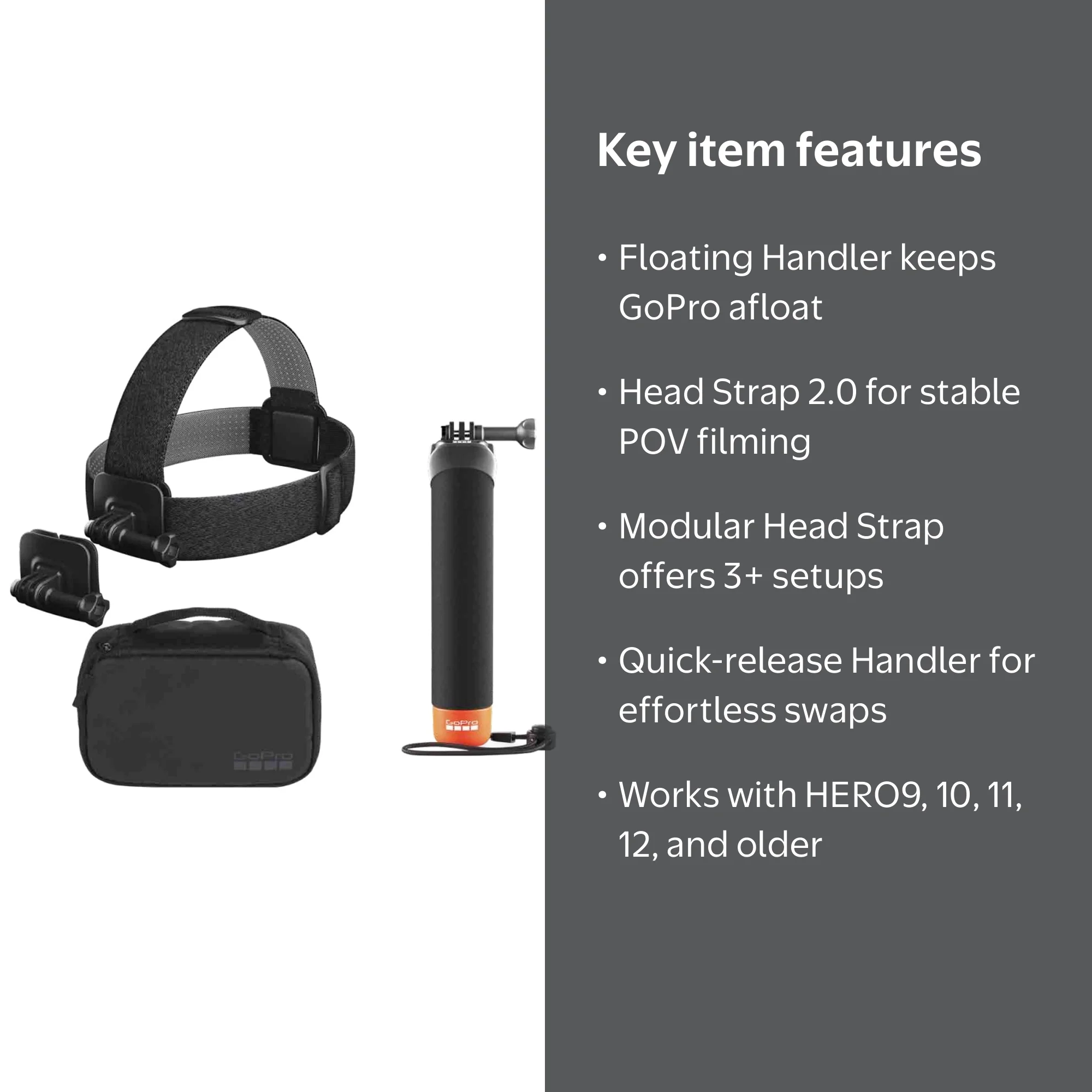GoPro, Adventure Kit 3.0, with The Handler and Head Strap 2.0