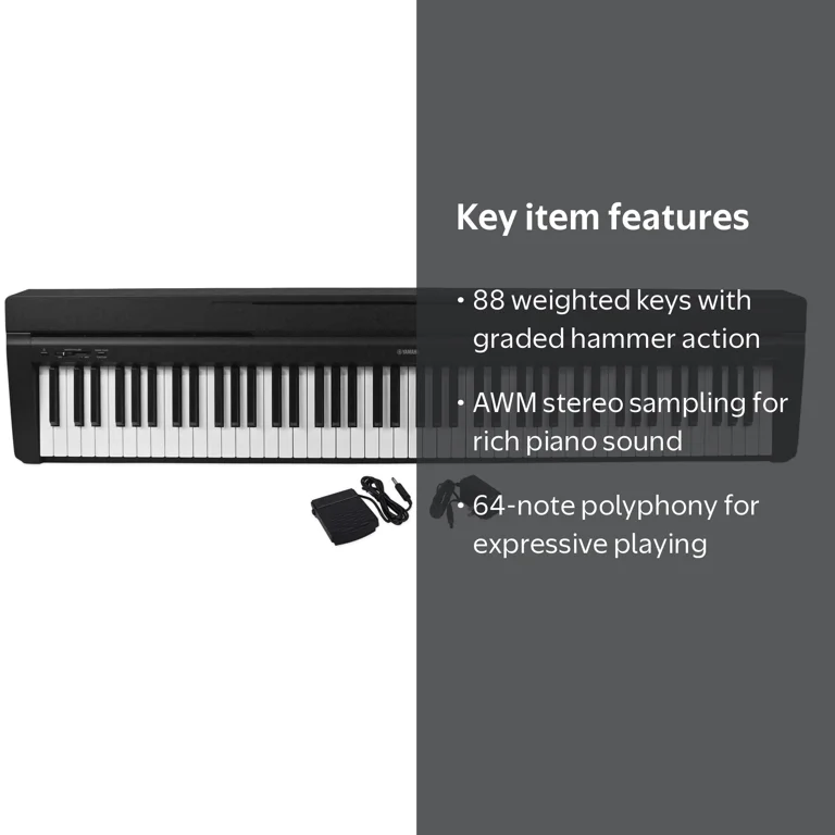 Yamaha, Digital Piano, 88-Key Weighted Action with GHS, USB