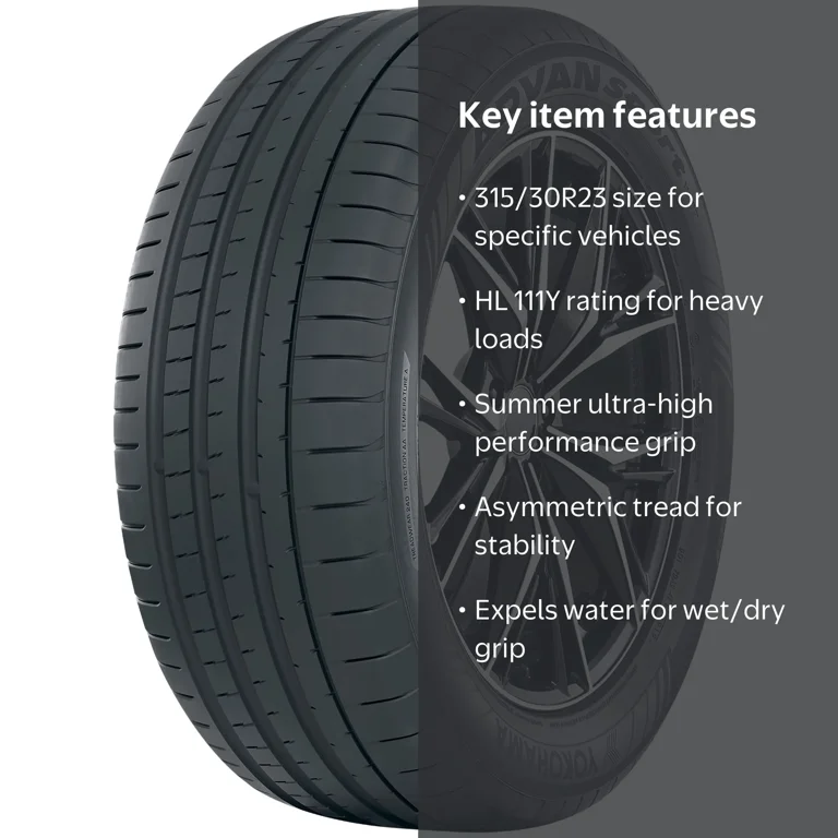 Yokohama, Passenger Tire, 315/30R23 111Y HL, Summer Traction