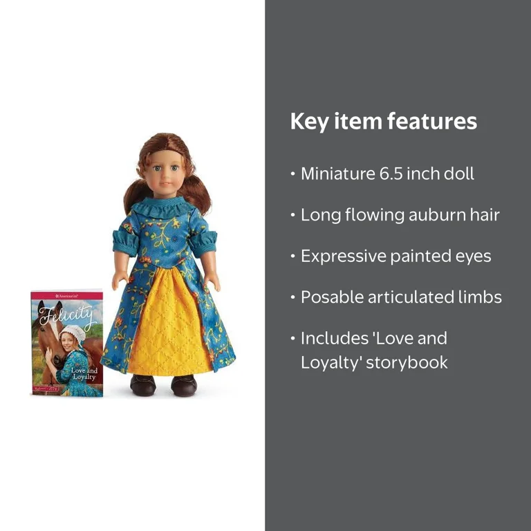 American Girl, Felicity Mini Doll, 6.5 inch, Posable Vinyl Doll