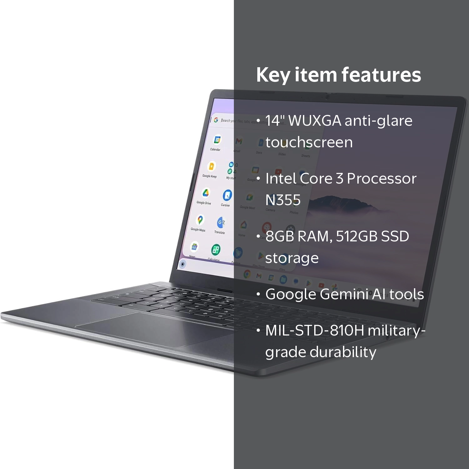 Acer Chromebook Plus 514 14 Touchscreen Laptop with Google AI