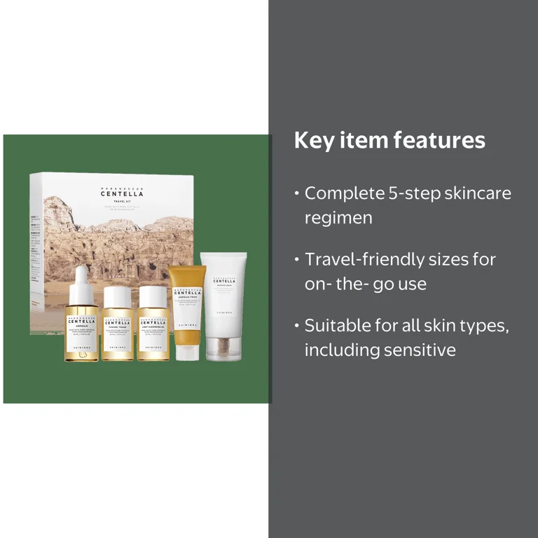 DreamWorks Madagascar Centella Travel Kit, 5-Piece Skincare Set