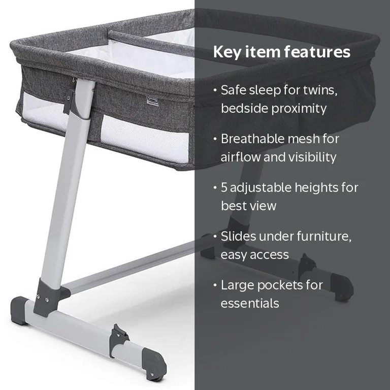 Delta, Bedside Baby Bassinet, Twin, Model RRK150, Airflow