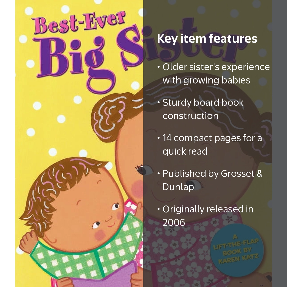 Karen Katz Best ever Big Sister Board Book, 14 Pages - Walmart.com