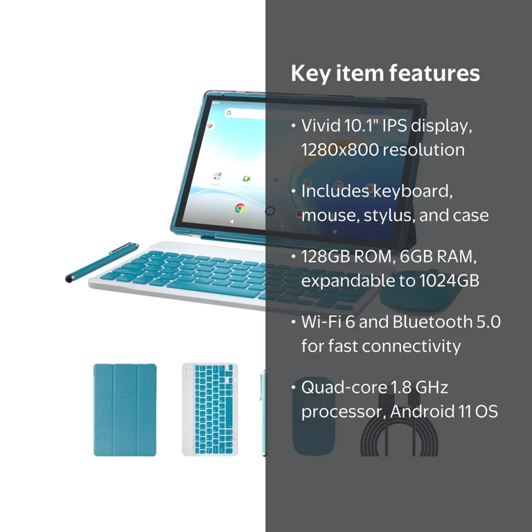 Android 15 Tablet 10.1 Inch IPS Display 5G Wifi6 32GB ROM 8GB RAM