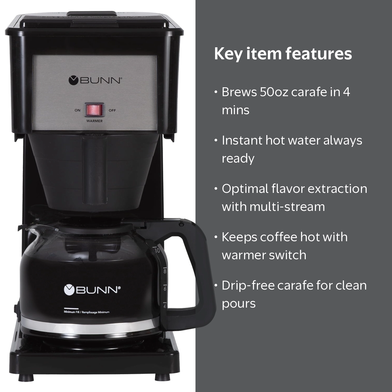 BUNN, Speed Brew Classic Coffee Maker, Black, 10-Cup - Walmart.com