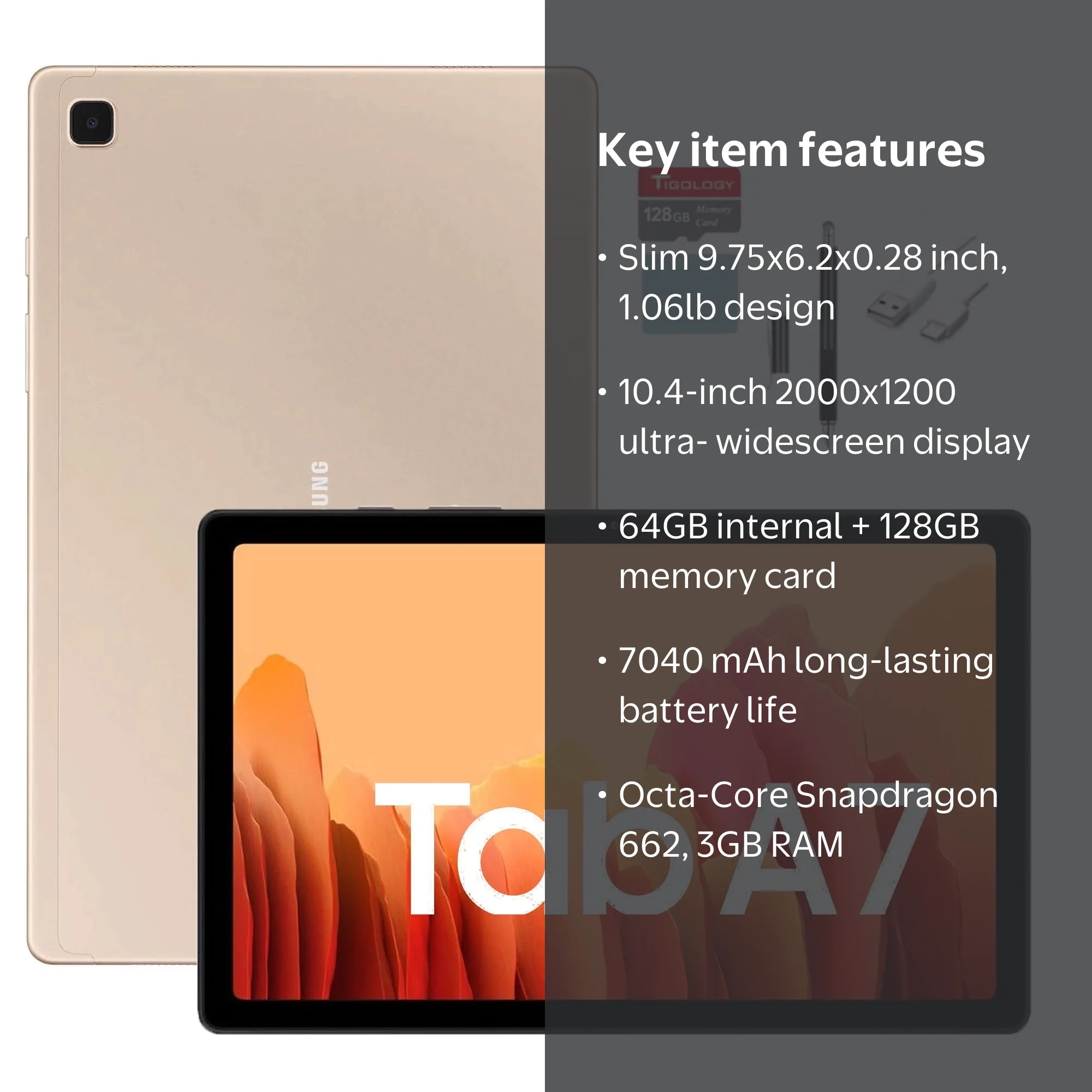 Samsung Galaxy Tab A7 10.4” Inch 64 GB Wi-Fi Android 10