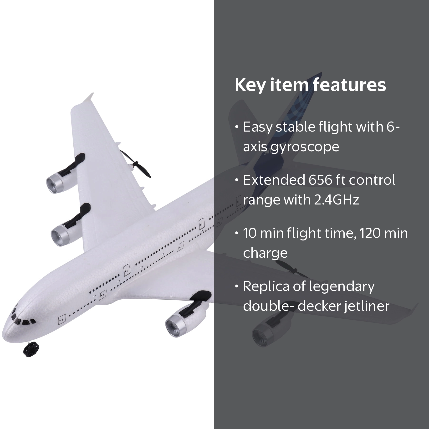 Sky Rider X 72 Remote Control Jumbo Jetliner Airplane, DR472W