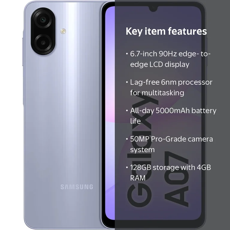 Samsung Galaxy A07 4G Ai Compatible only with T-Mobile Mint Tello