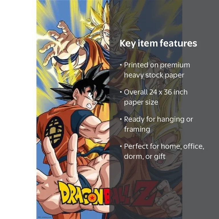 Dragon Ball Z Goku Poster (24 x 36) - Walmart.com