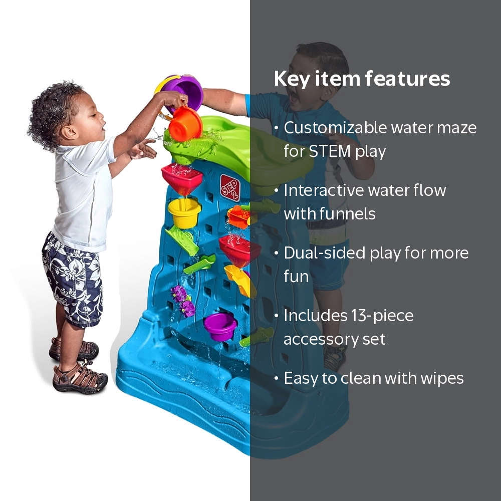 2点セットプライスダウン♪インティンクトイ♪001Crystal Erosion Step2, Waterfall Discovery Wall, 13-piece Water Playset for