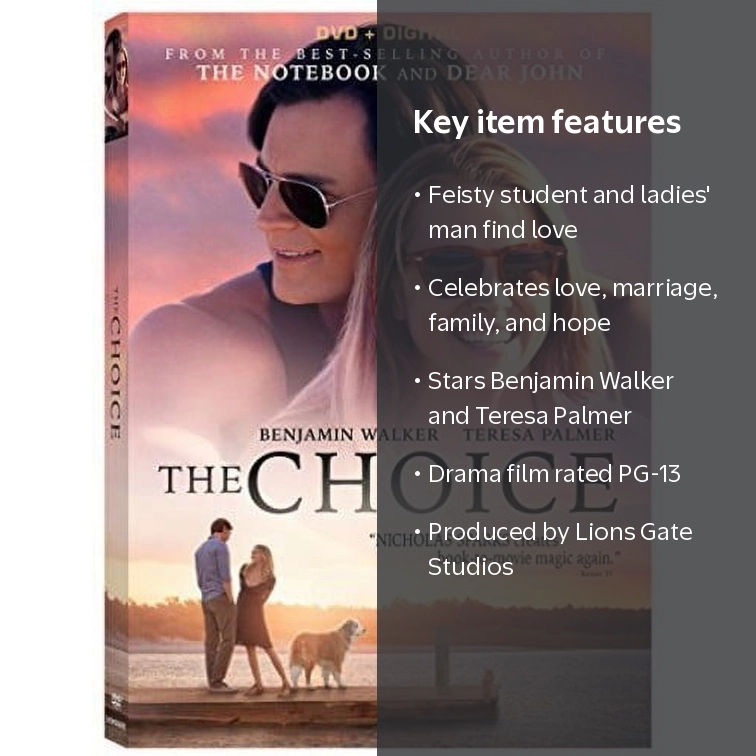 Lionsgate Home Entertainment, The Choice, Romantic Drama Movie, PG