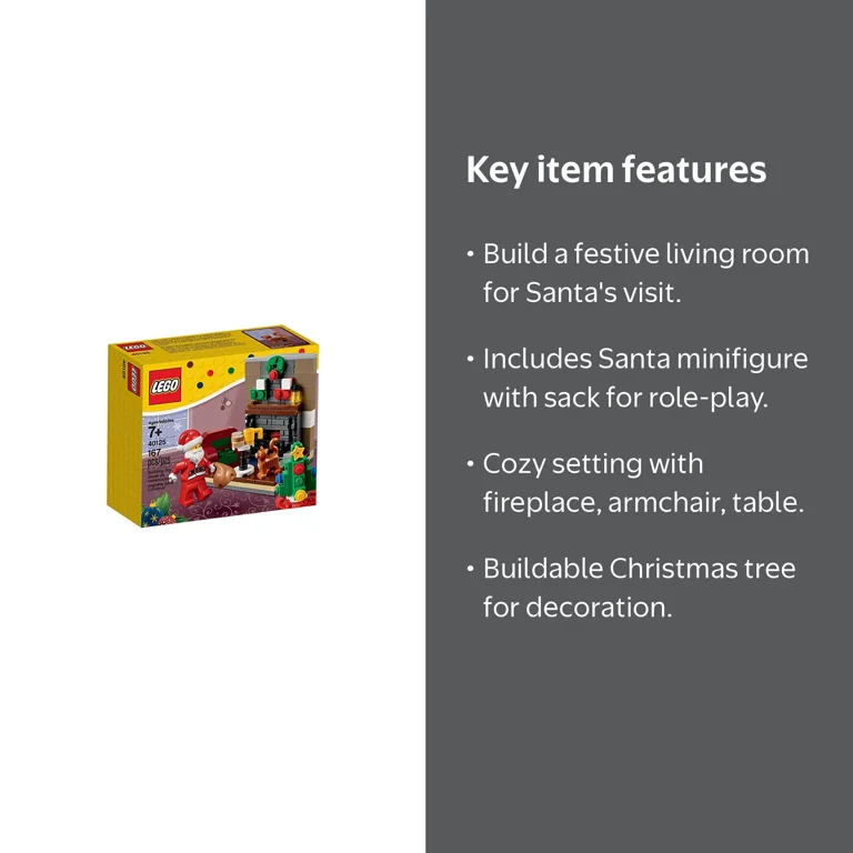 LEGO, Santas Visit Set #40125, Building Set, Festive Living Room