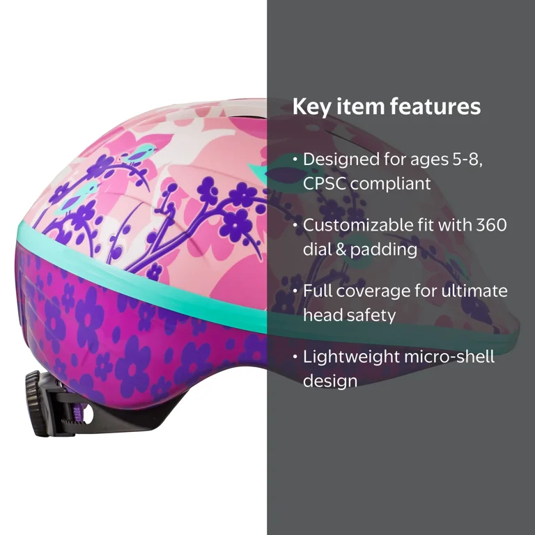 best bike helmet for 8 year old Schwinn Classic Bike Helmet for Kids, Ages 5-8, Pink Children's Helmet