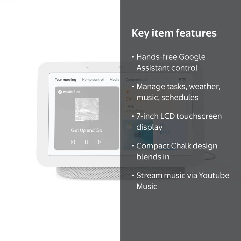Google Nest Hub - 2nd Generation Smart Home Display with Google