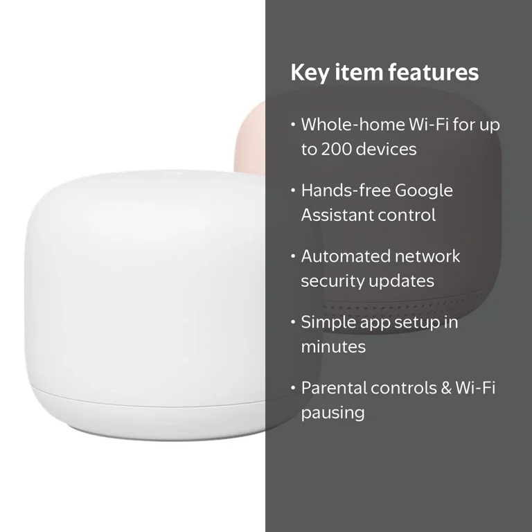 Google Nest Wifi 2 Pack - Home Network System, AC2200 Mesh Router