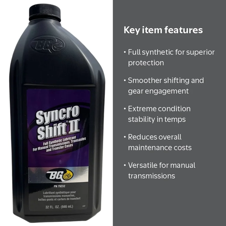 BG Syncro Shift II PN 792 Synthetic Gear Lubricant - Fluid for