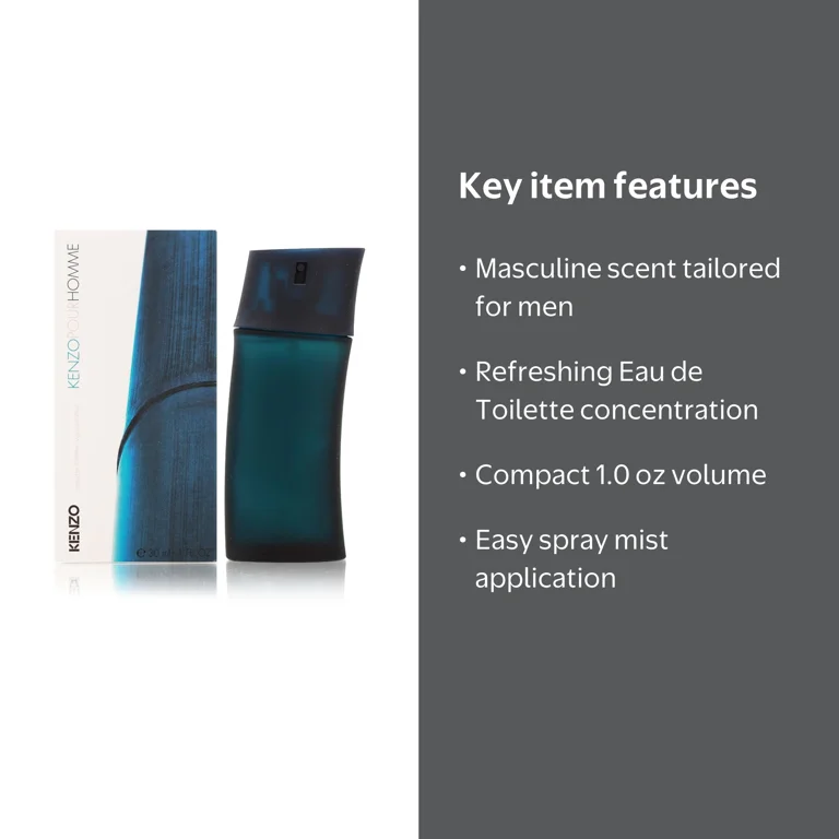 KENZO, Pour Homme Eau de Toilette Spray, 1.0 oz, Men's Cologne