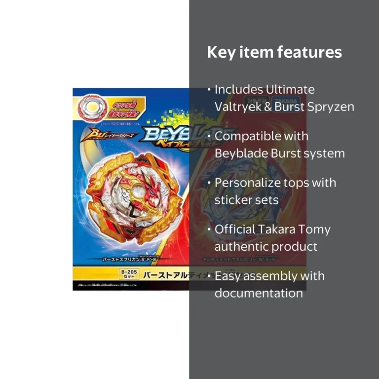 Takara Tomy Beyblade Burst Ultimate VS Set B-205 with Valtryek and