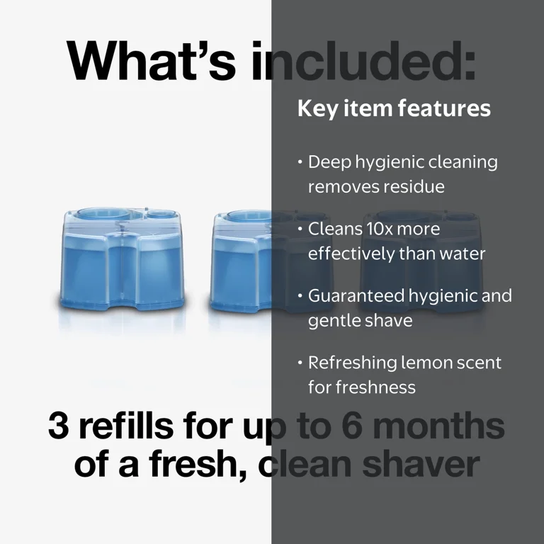 Braun Clean & Renew Refill Cartridges, CCR, 3 Pack, Lemon Scent
