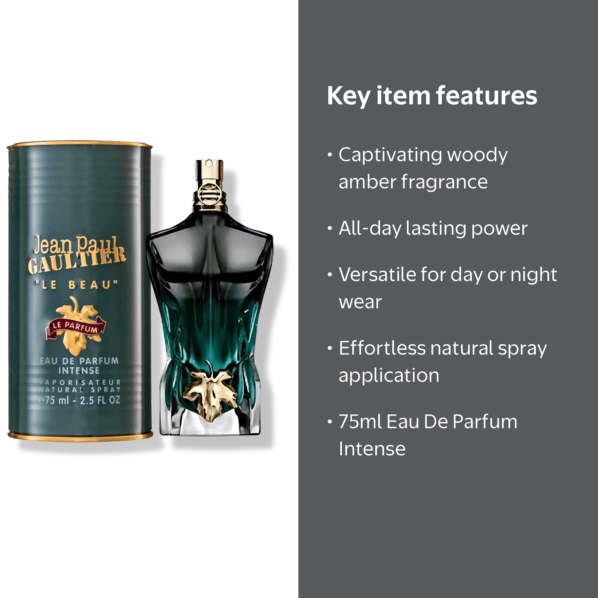 Jean Paul Gaultier, Eau De Parfum Intense Spray, 2.5 oz, Men's