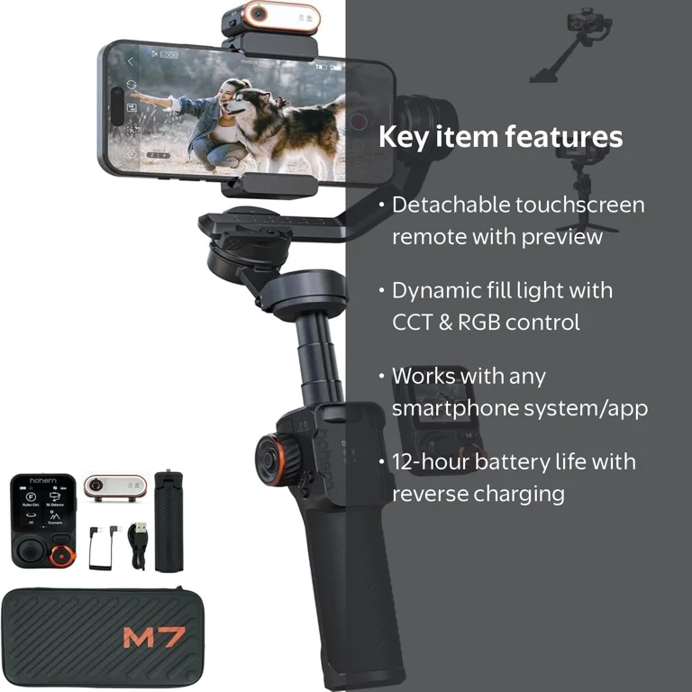 Hohem iSteady M7 AI Tracking Gimbal Stabilizer, 3-Axis - Walmart.com