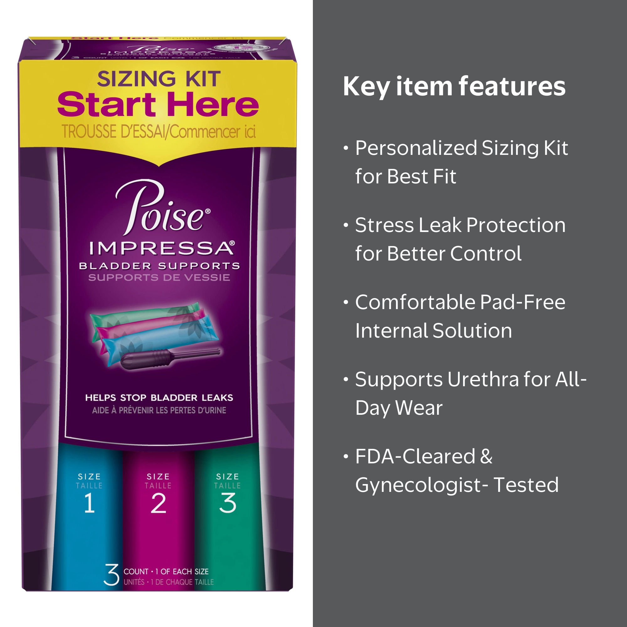 Poise® Impressa® Incontinence Bladder Supports for Bladder Control