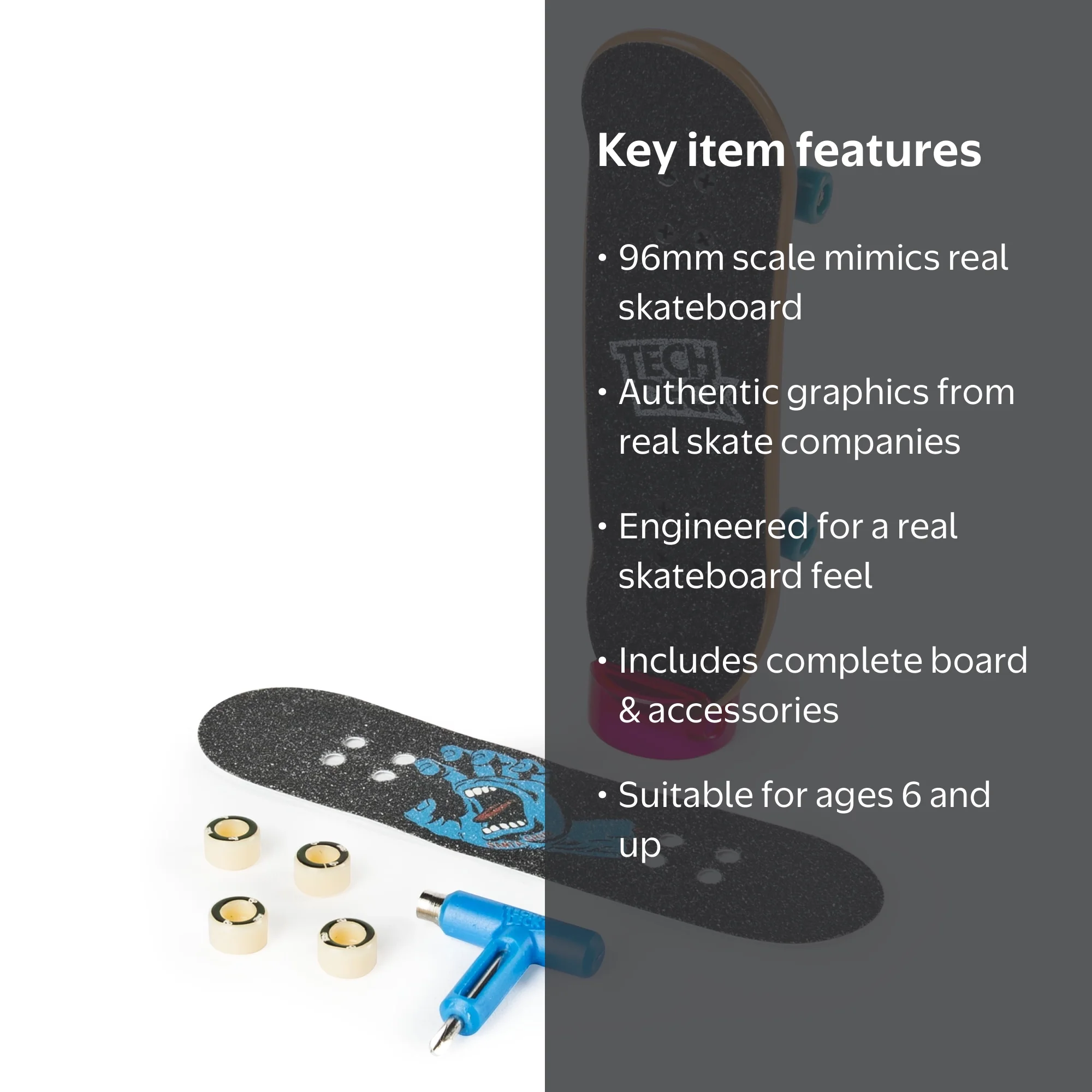 Tech Deck 96mm Fingerboard - Real Skate Graphics - Walmart.com