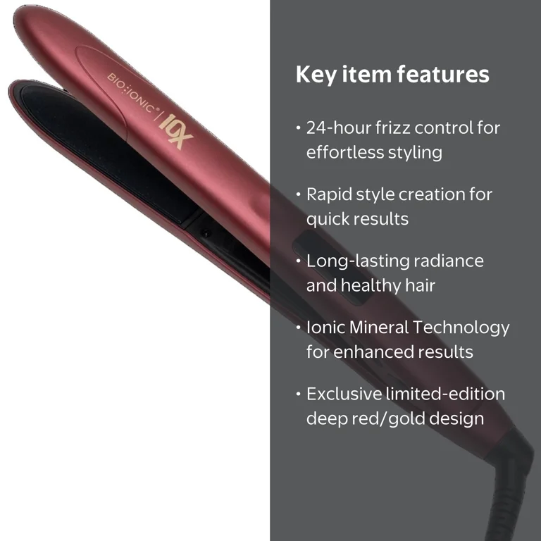 Bio Ionic Velvet Rouge 10X Styler - Walmart.com