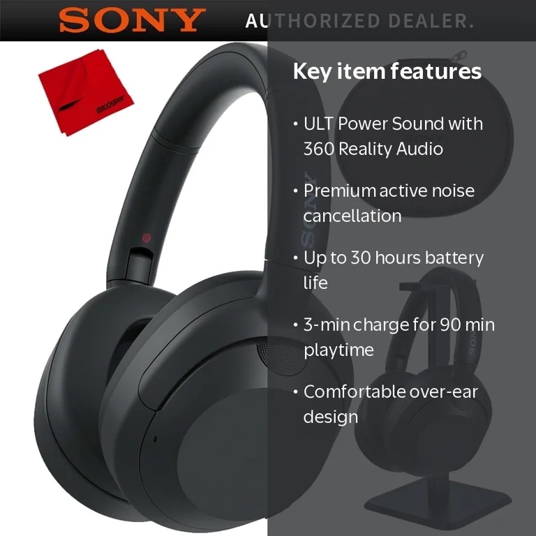 Sony ULT WEAR Noise Canceling Wireless Headphones Massive Bass