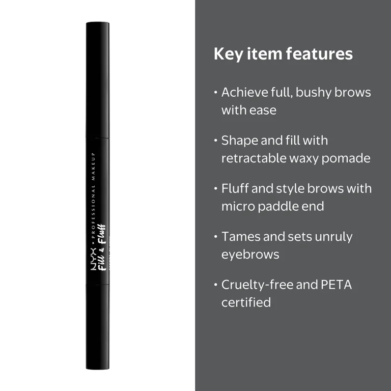 NYX Fill & Fluff Eyebrow Pomade Pencil, 0.523 oz + more - Walmart.com