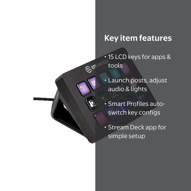 Elgato, Stream Deck MK.2, 15 LCD Keys, Customizable Control