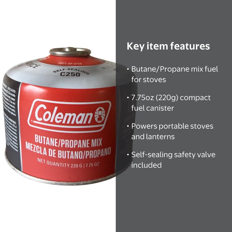うずまき Coleman Butane/Propane Mix Fuel 7.75oz - Walmart.com