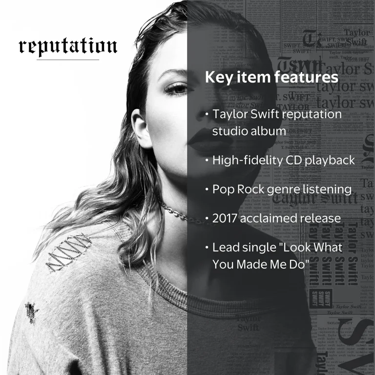 Taylor Swift - Reputation, 2017 Release, Sixth Studio Album, CD