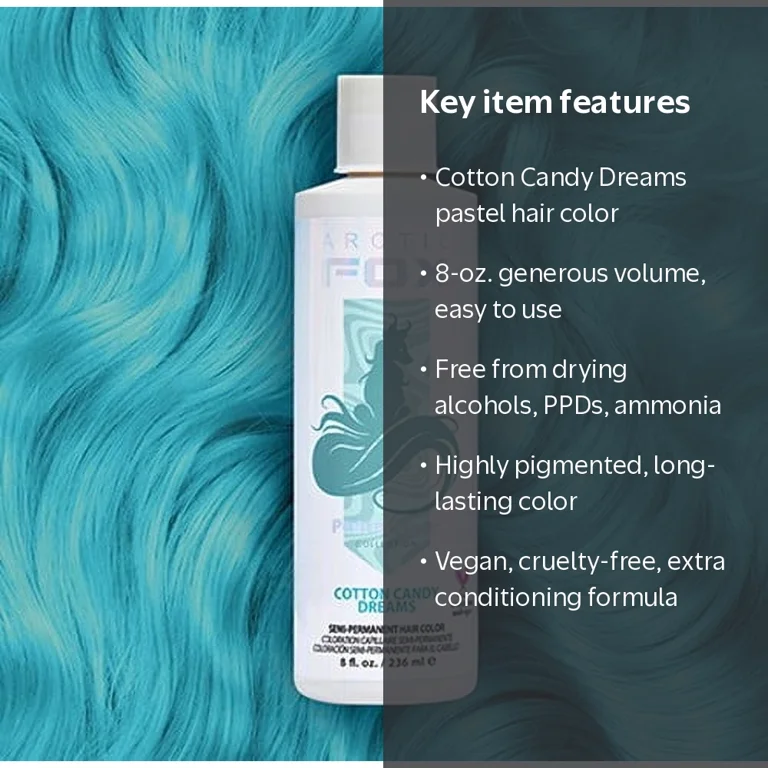 Arctic Fox Cotton Candy Dreams Pastel 8-oz. Semi-Permanent Vegan