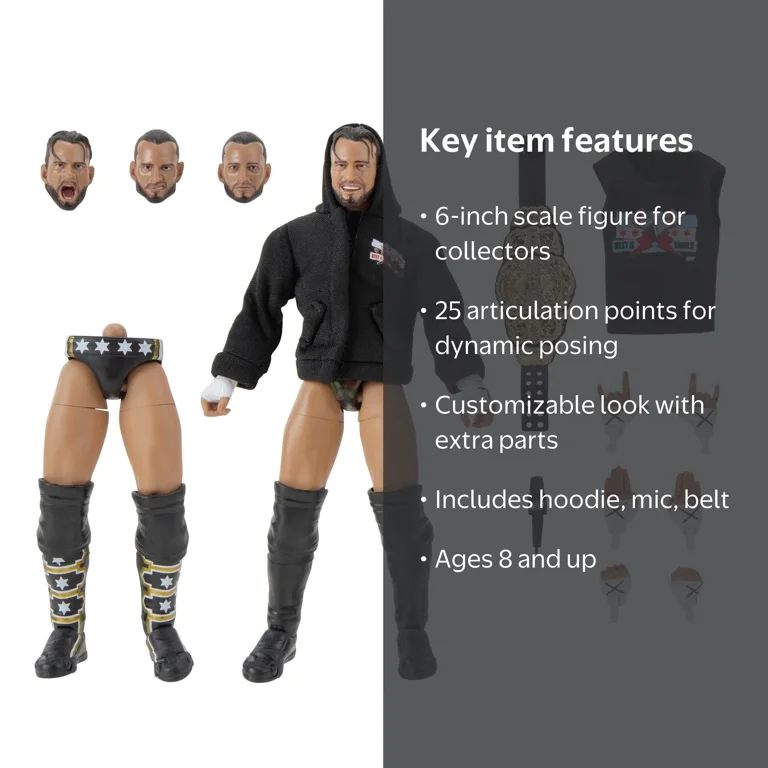 AEW Unrivaled CM Punk - Walmart Exclusive 6 inch Figure with