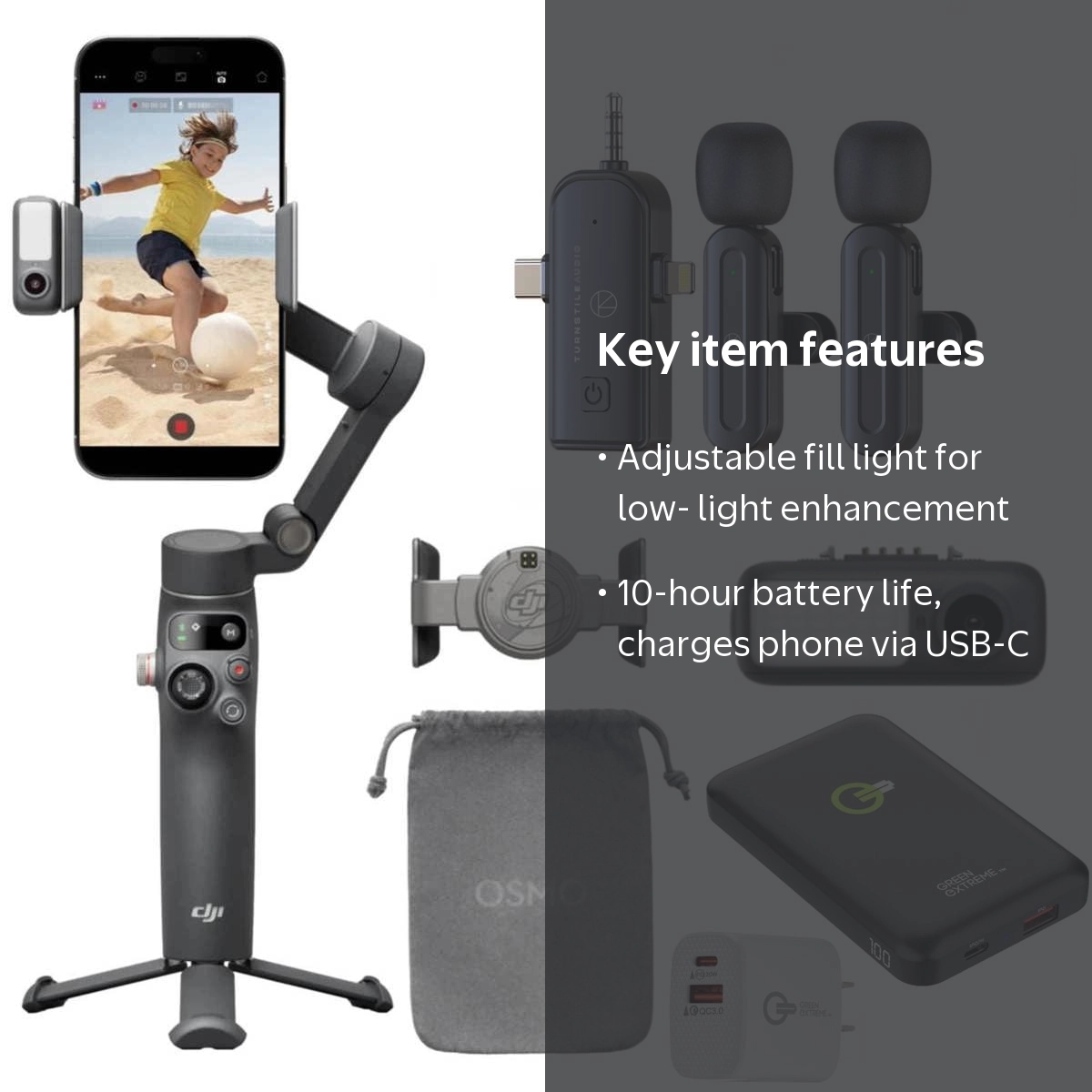 DJI, Osmo Mobile 7P Gimbal Stabilizer, for iPhone and Android