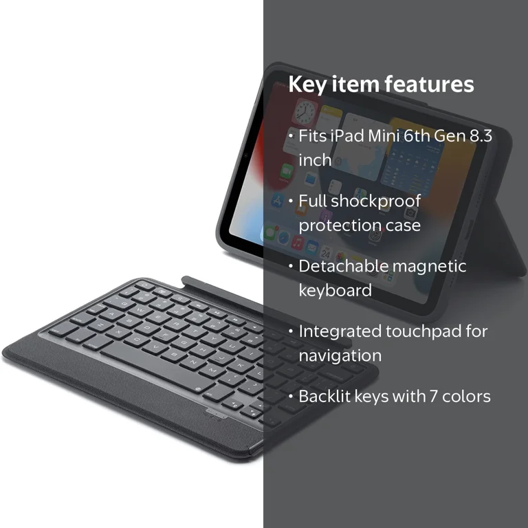 Apple iPad Mini 6 Keyboard Case, 8.3 inch, Magnetic, 7 Colors