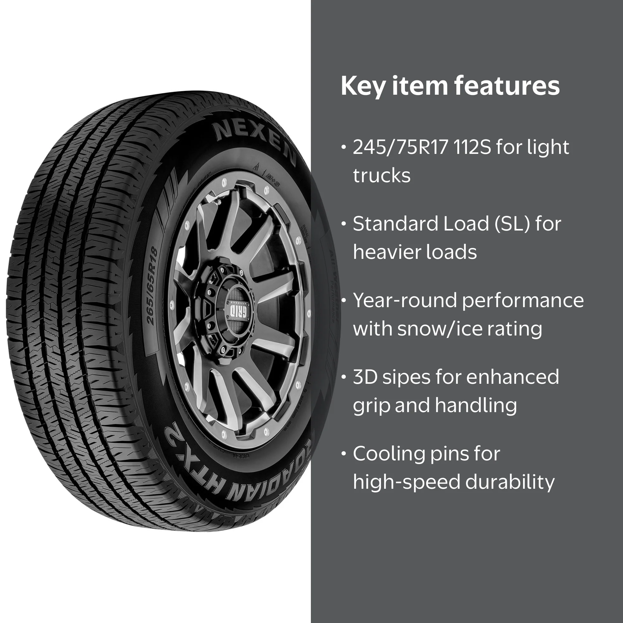 Nexen Roadian HTX2 All Weather 245/75R17 112S Light Truck Tire
