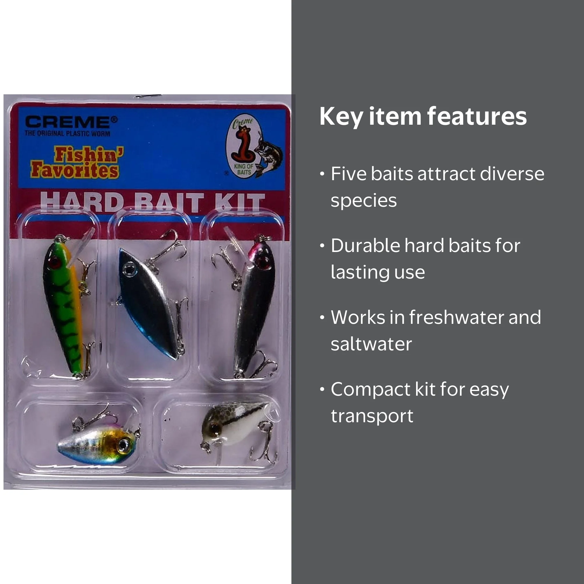 Creme Lure Fishin Hard Bait Fishing Lures - 2.5 5-Count - Walmart.com