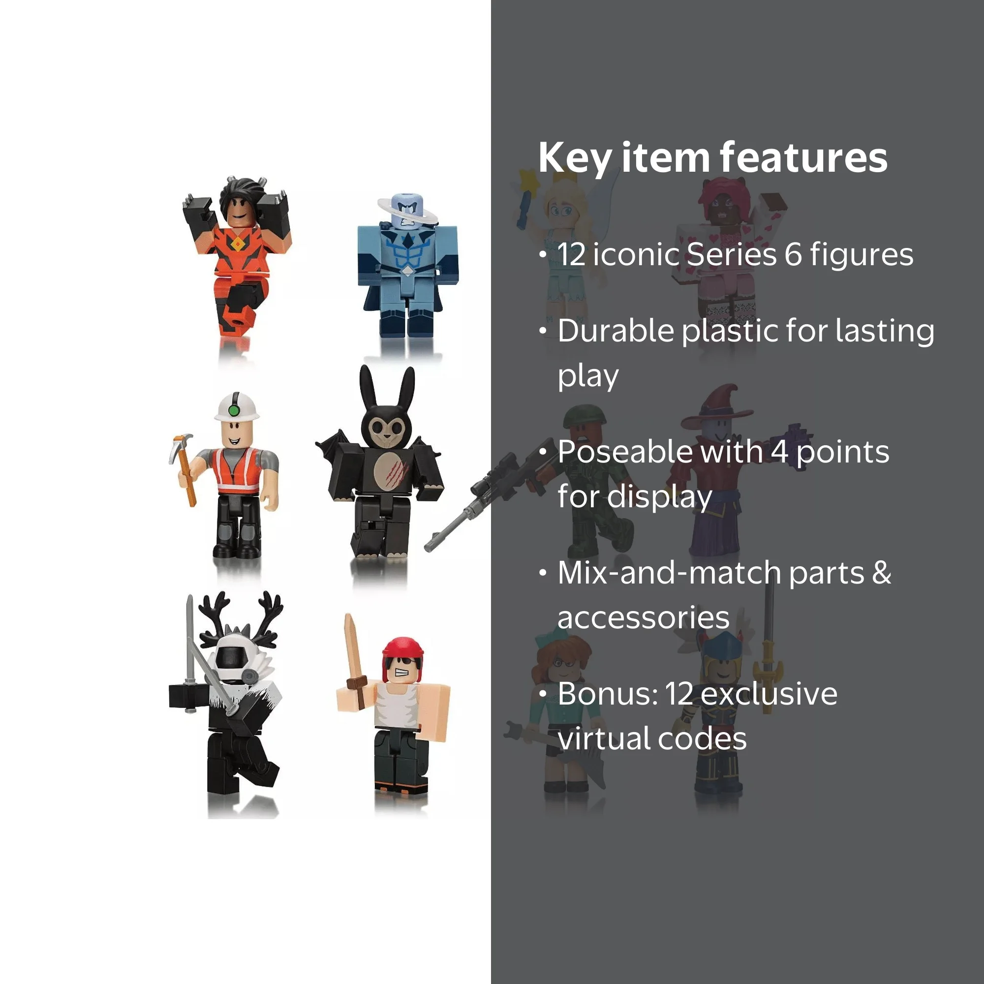 Roblox Series 6 New Characters Figure 12-Pack with 12 Exclusive