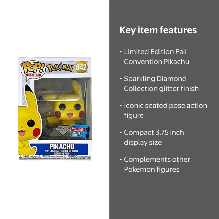 Funko POP! Pikachu Diamond #842 - Pokemon Games Exclusive, Vinyl