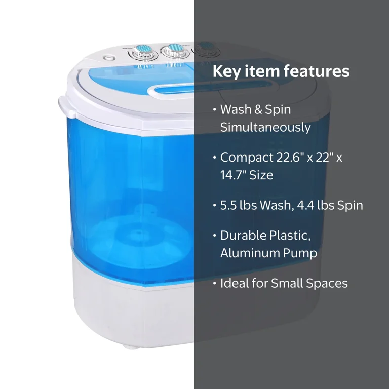 ZENY Compact Portable Washing Machine, Twin Tub, Washer 5.5 lbs