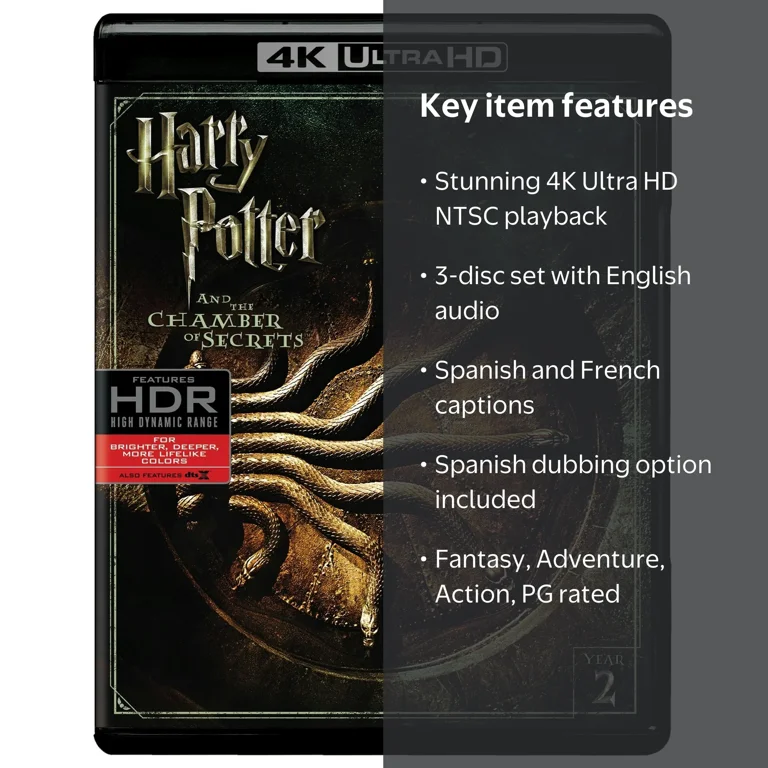 Harry Potter and the Chamber of Secrets 4K UHD + Blu-ray - Walmart.com Harry Potter and the Chamber of Secrets 4K UHD + Blu-ray - Walmart.com