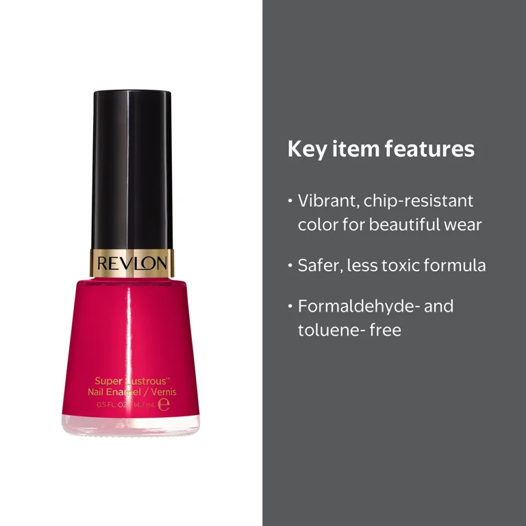 Revlon Super Lustrous Chip Resistant Fingernail Enamel, Cherries