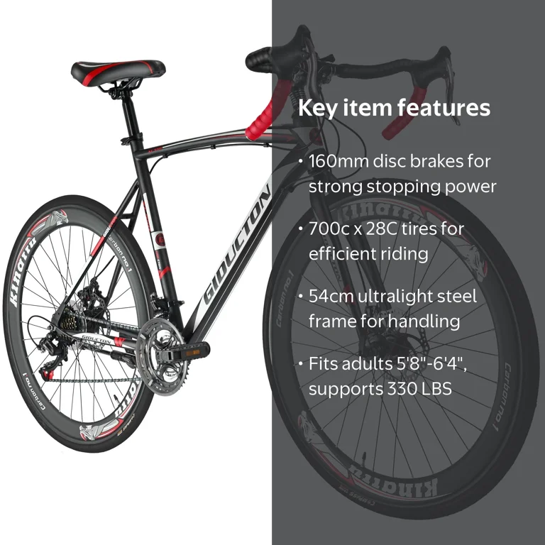 Eurobike, Road Bike, 700C Wheel, 21 Speed Racing Bicycle for Men