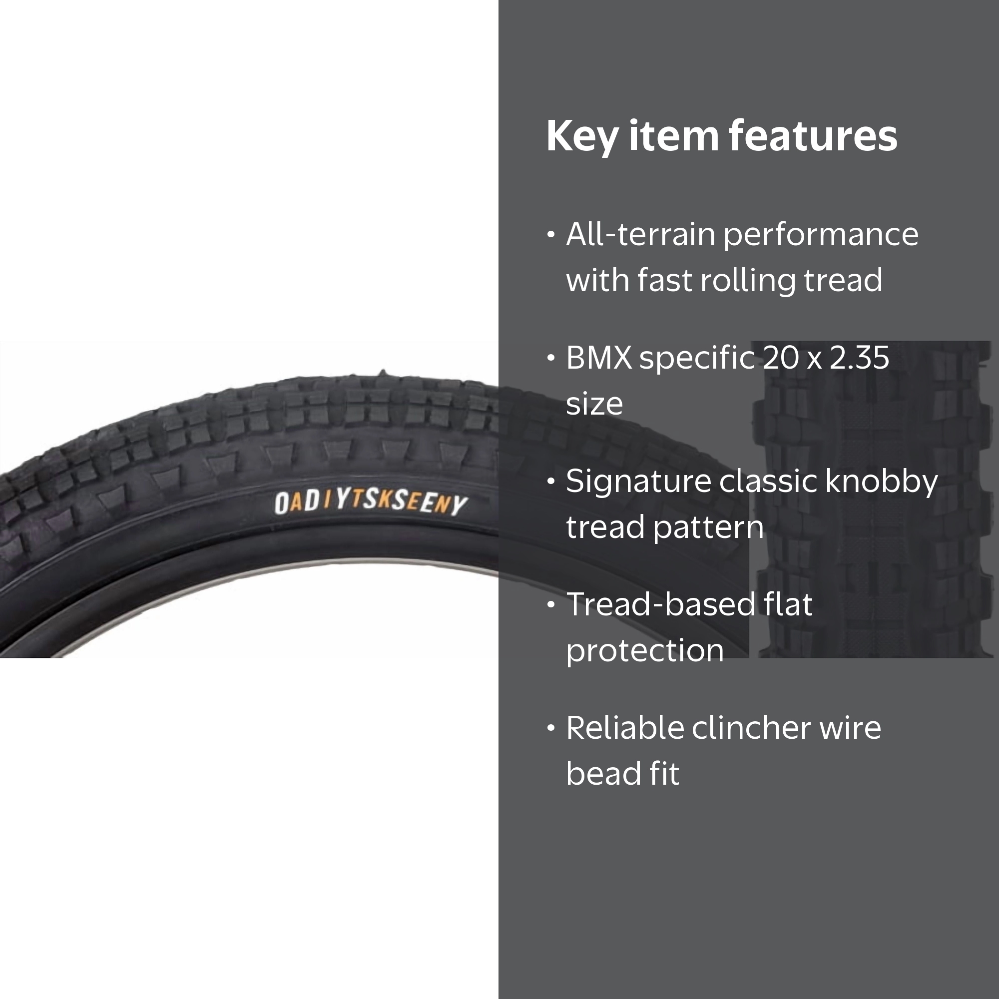 Odyssey, Aitken Knobby Tire, 20 x 2.35, Clincher, Wire - Walmart.com