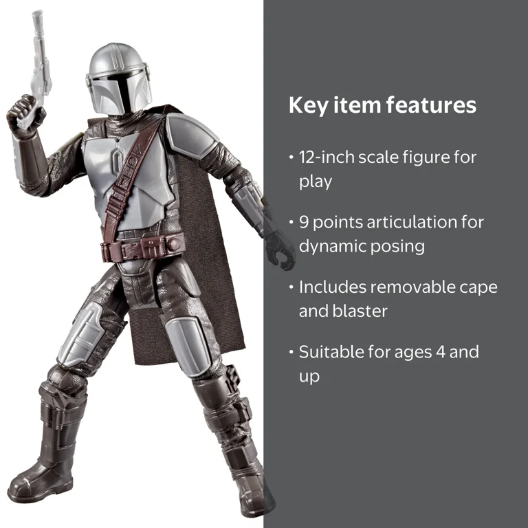 Star Wars Titan Series The Mandalorian Action Figure, Star Wars