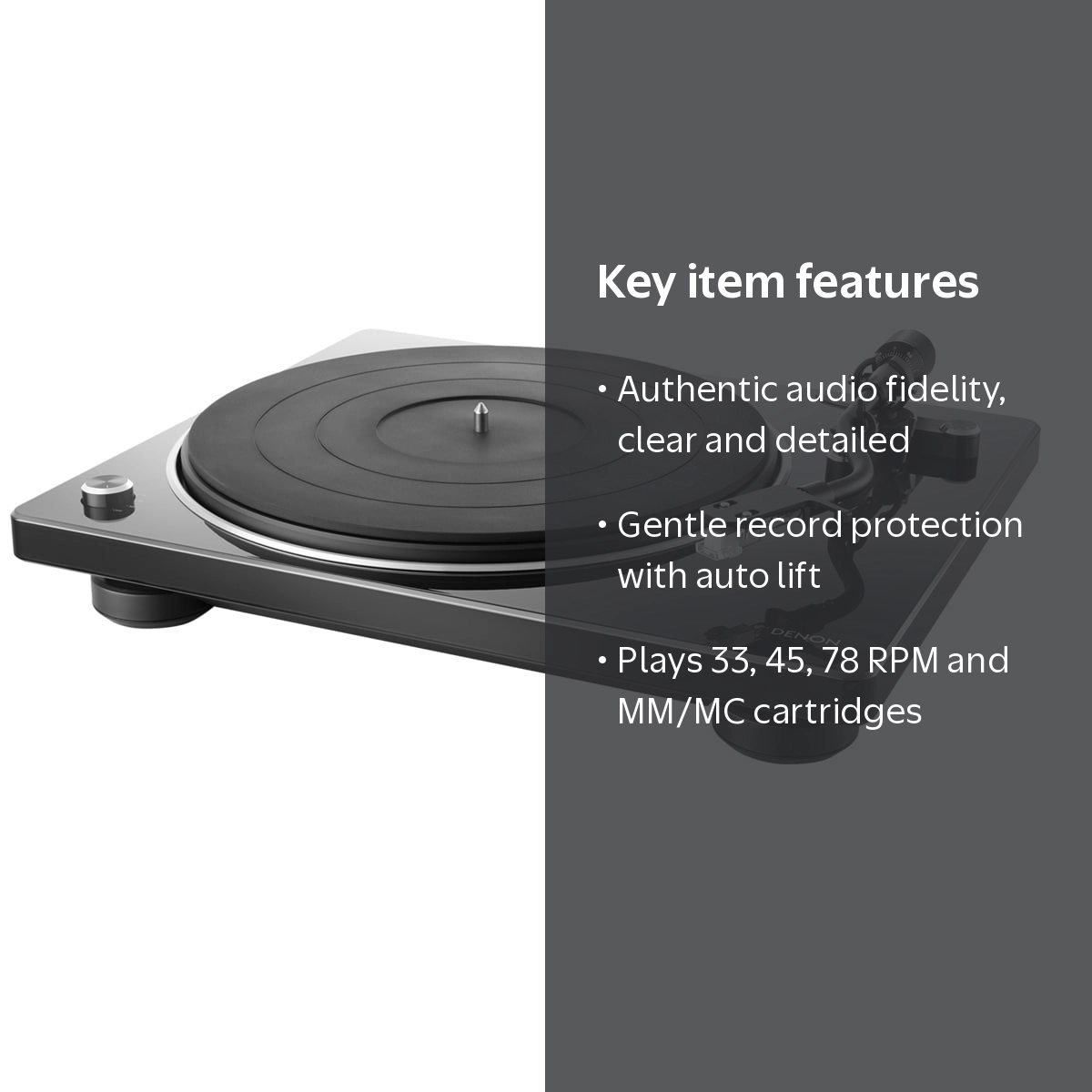 Denon DP-400 Hi-Fi Turntable with Speed Sensor - Walmart.com